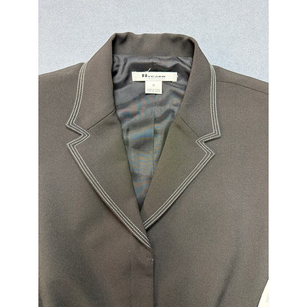 Nygard Collection Blazer Suit Jacket Coat Black WM Size 16 Career Party Casual - Picture 2 of 10